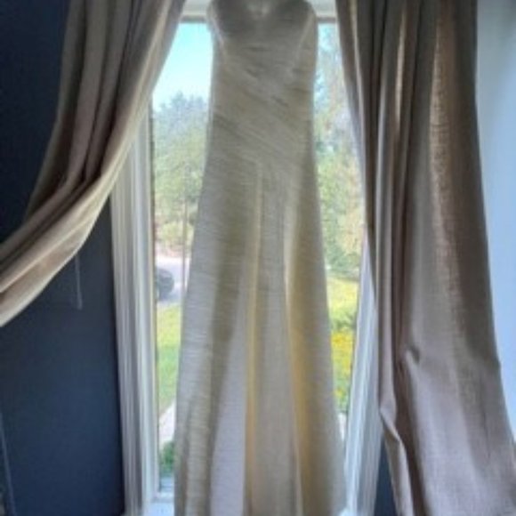 Peter Langner Silk Organza Ivory Wedding Dress - Picture 1 of 4